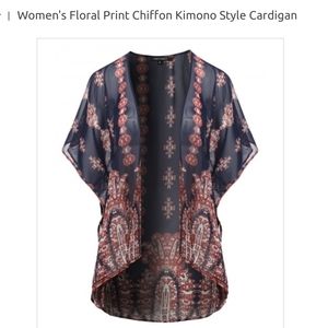 Chiffon Kimono Style Cardigan